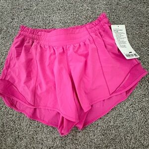 Lululemon Sonic Pink Hotty Hot shorts 4” so 8